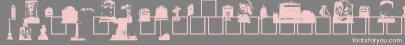 フォントGrvstnbt – 灰色の背景にピンクのフォント