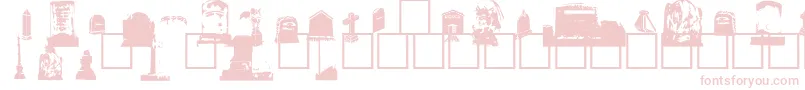 Grvstnbt-Schriftart – Rosa Schriften auf weißem Hintergrund