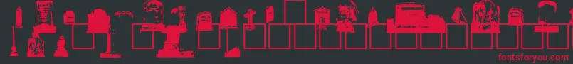 Grvstnbt Font – Red Fonts on Black Background