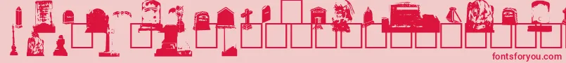 Grvstnbt Font – Red Fonts on Pink Background
