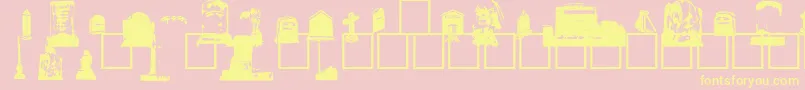 Grvstnbt Font – Yellow Fonts on Pink Background