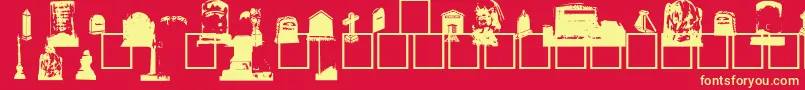 Grvstnbt Font – Yellow Fonts on Red Background
