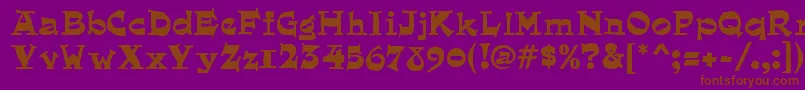 QuaintRegular Font – Brown Fonts on Purple Background