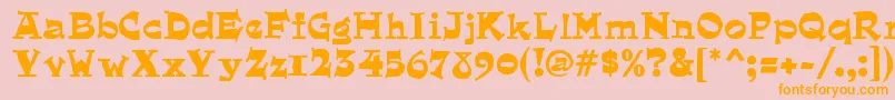 QuaintRegular Font – Orange Fonts on Pink Background