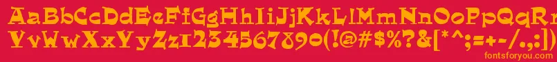 Шрифт QuaintRegular – оранжевые шрифты на красном фоне