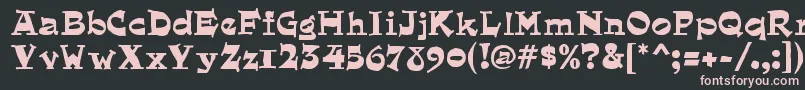QuaintRegular Font – Pink Fonts on Black Background