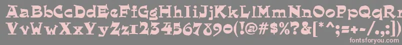 QuaintRegular Font – Pink Fonts on Gray Background