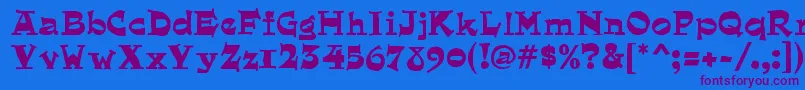 Police QuaintRegular – polices violettes sur fond bleu