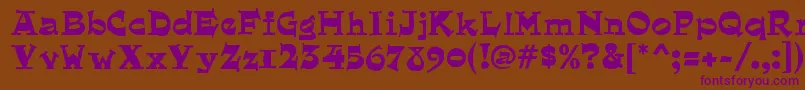 QuaintRegular Font – Purple Fonts on Brown Background
