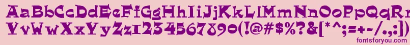QuaintRegular Font – Purple Fonts on Pink Background
