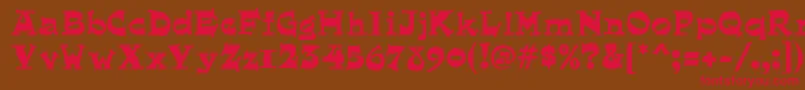QuaintRegular Font – Red Fonts on Brown Background