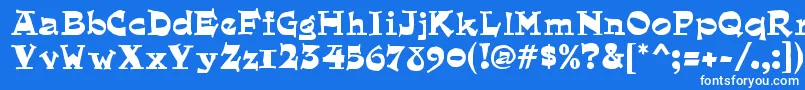 QuaintRegular Font – White Fonts on Blue Background