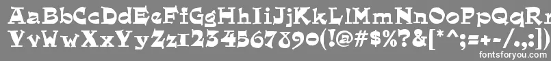 フォントQuaintRegular – 灰色の背景に白い文字