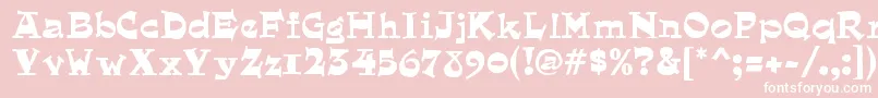 フォントQuaintRegular – ピンクの背景に白い文字