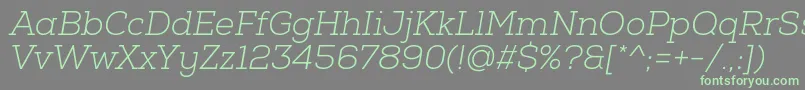 NexaSlabLightOblique Font – Green Fonts on Gray Background