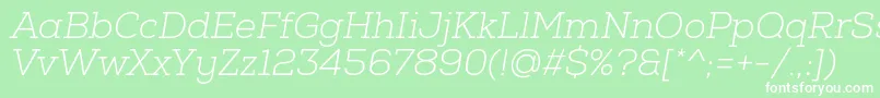 NexaSlabLightOblique Font – White Fonts on Green Background
