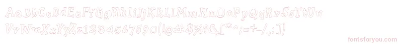 Slabserifwrittenoutline Font – Pink Fonts on White Background