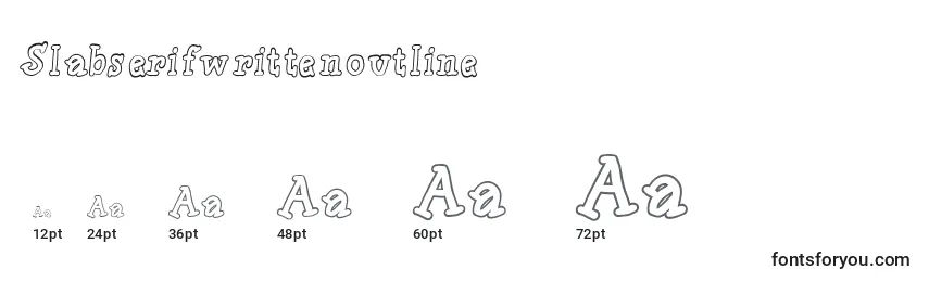 Размеры шрифта Slabserifwrittenoutline