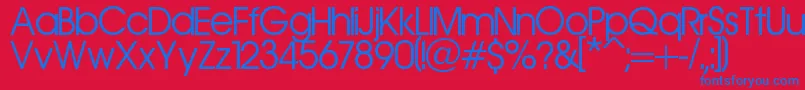 Aerolinea Font – Blue Fonts on Red Background