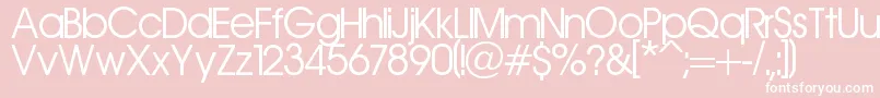 Aerolinea Font – White Fonts on Pink Background