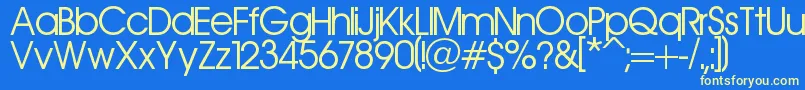 Aerolinea Font – Yellow Fonts on Blue Background