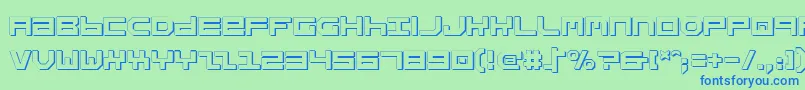 Stuntv2s Font – Blue Fonts on Green Background