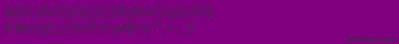 フォントJinzingoer – 紫の背景に黒い文字