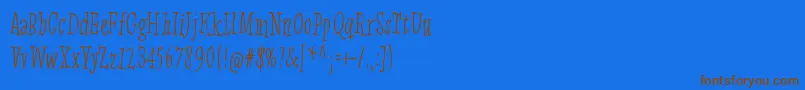 Jinzingoer Font – Brown Fonts on Blue Background