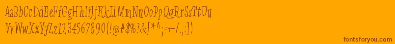 Jinzingoer Font – Brown Fonts on Orange Background