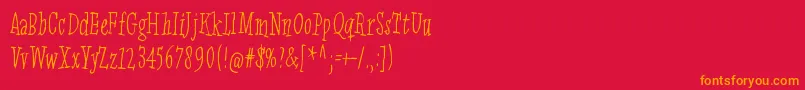 Jinzingoer Font – Orange Fonts on Red Background