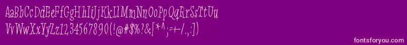 Jinzingoer Font – Pink Fonts on Purple Background