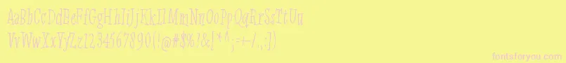 Jinzingoer Font – Pink Fonts on Yellow Background