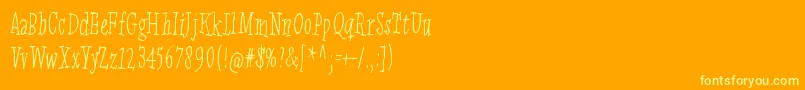 Jinzingoer-Schriftart – Gelbe Schriften auf orangefarbenem Hintergrund