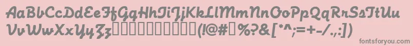 FunctionScriptRegular-fontti – harmaat kirjasimet vaaleanpunaisella taustalla