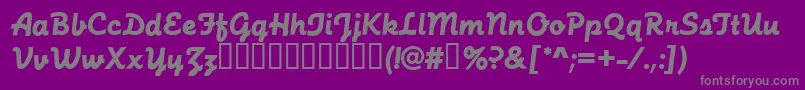 Czcionka FunctionScriptRegular – szare czcionki na fioletowym tle
