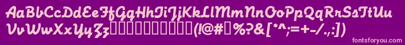 Шрифт FunctionScriptRegular – розовые шрифты на фиолетовом фоне