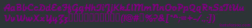 FunctionScriptRegular Font – Purple Fonts on Black Background