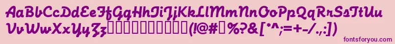 FunctionScriptRegular-fontti – violetit fontit vaaleanpunaisella taustalla
