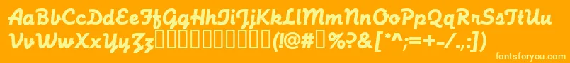 More about FunctionScriptRegular Font FunctionScriptRegular Font – Yellow Fonts on Orange Background