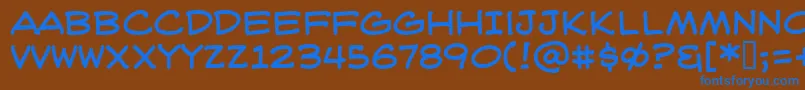 Weblbrg Font – Blue Fonts on Brown Background