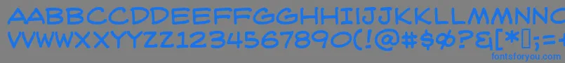 フォントWeblbrg – 灰色の背景に青い文字