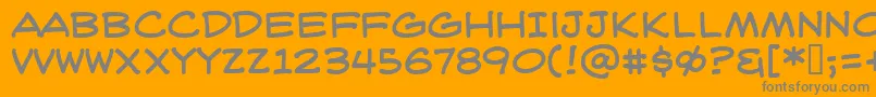 Weblbrg Font – Gray Fonts on Orange Background