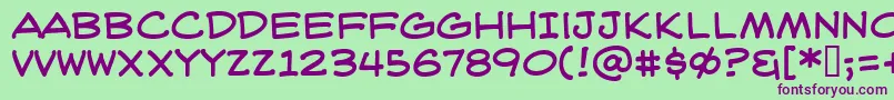 Weblbrg Font – Purple Fonts on Green Background