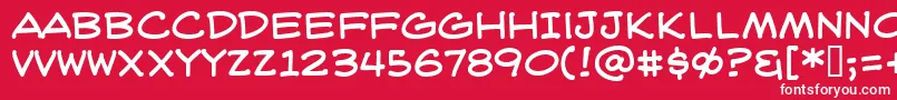 Weblbrg Font – White Fonts on Red Background