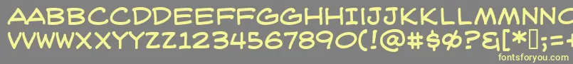 Weblbrg Font – Yellow Fonts on Gray Background