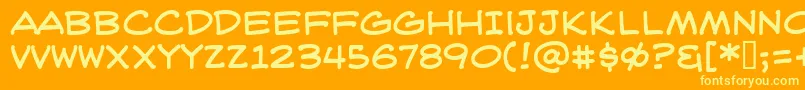 More about Weblbrg Font Weblbrg Font – Yellow Fonts on Orange Background