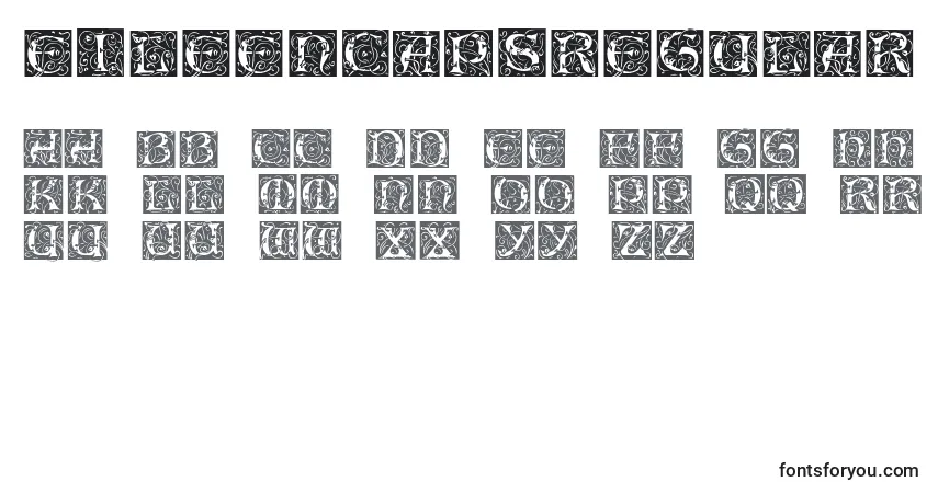 Czcionka EileencapsRegular – alfabet, cyfry, specjalne znaki