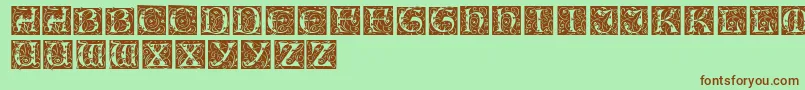 EileencapsRegular Font – Brown Fonts on Green Background