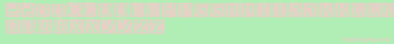 EileencapsRegular Font – Pink Fonts on Green Background