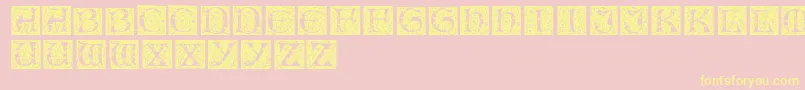 EileencapsRegular Font – Yellow Fonts on Pink Background